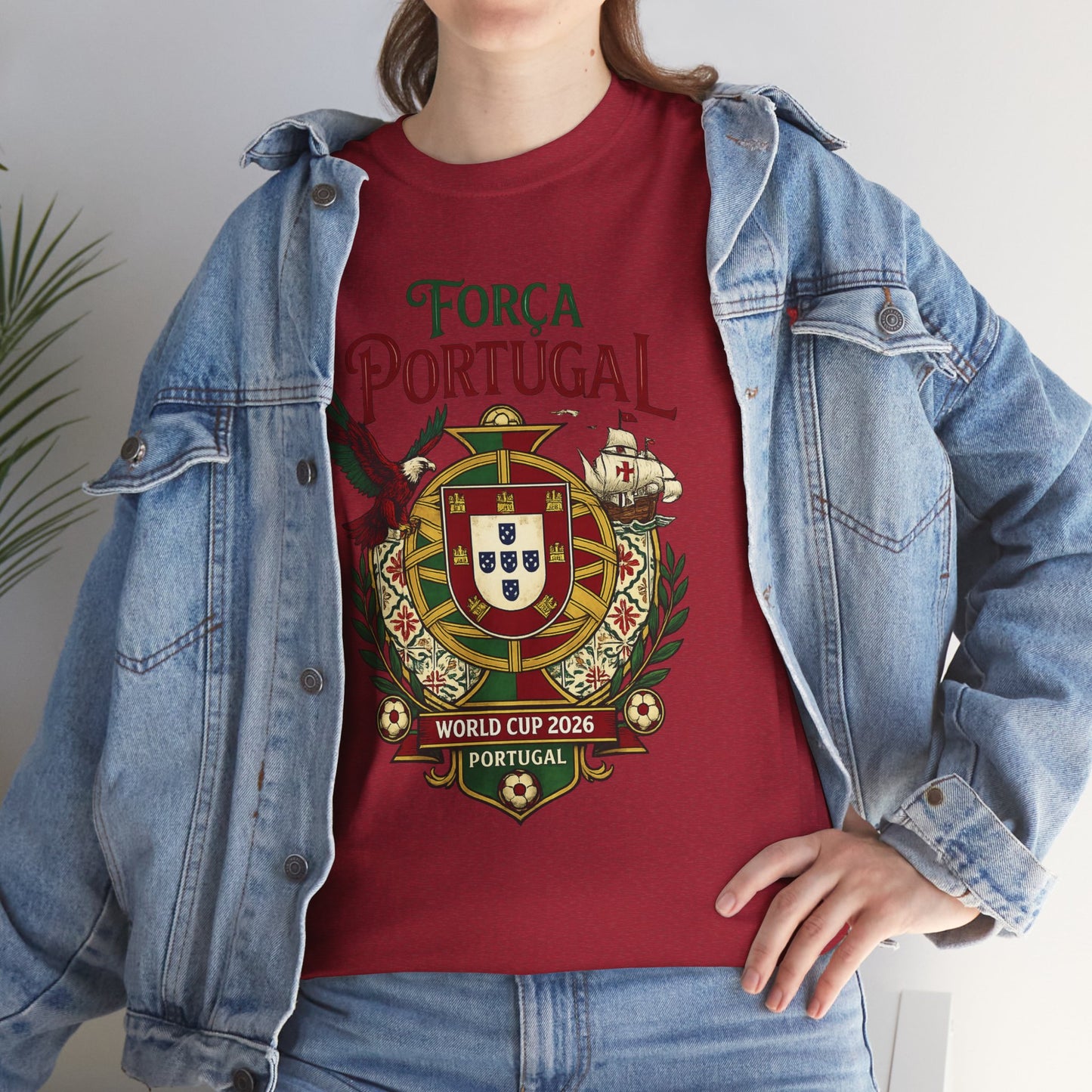 Portugal Força T‑Shirt – World Cup 2026 Crest Tee