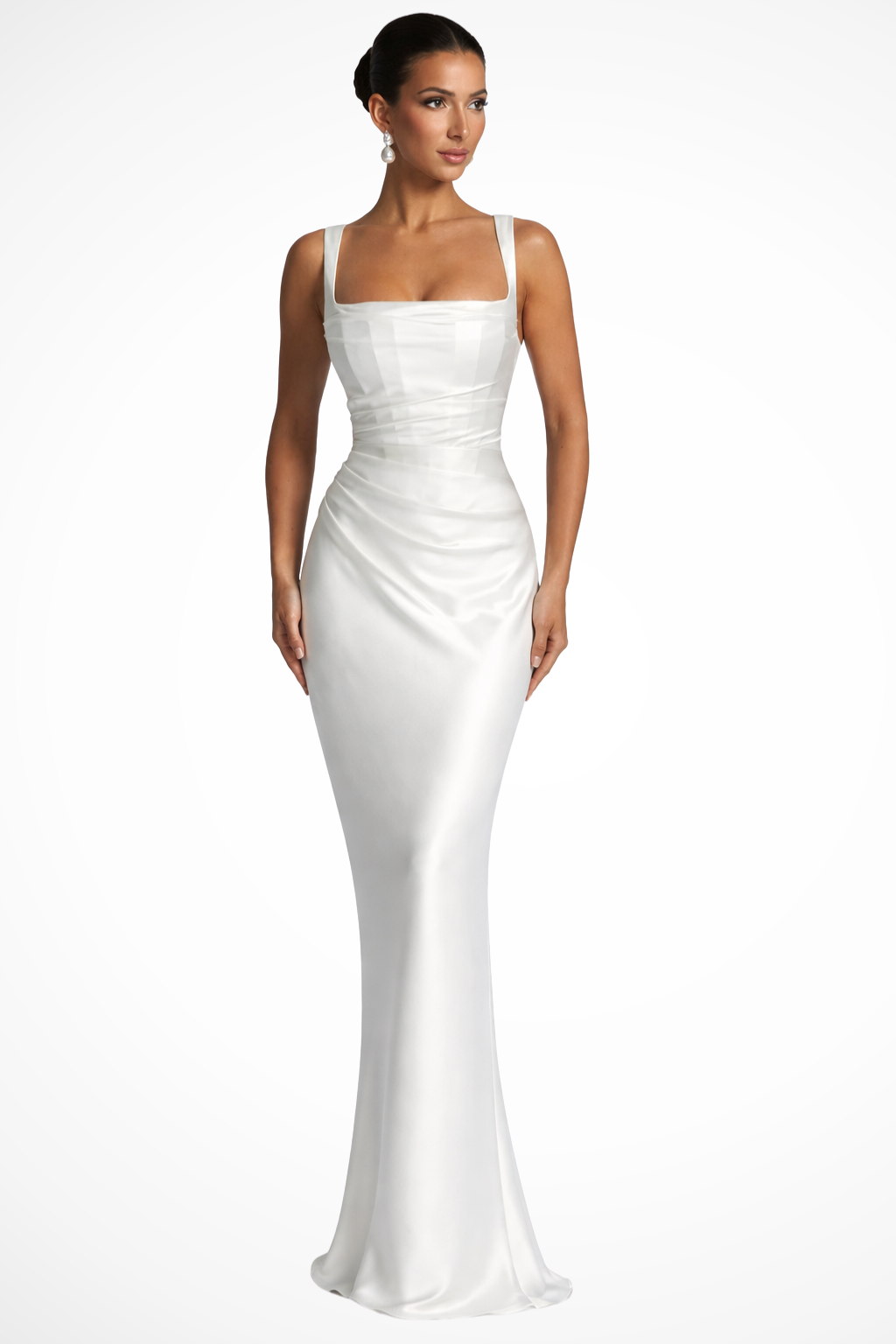 Andrea | Women's Square Neck Evening Maxi Dress 4