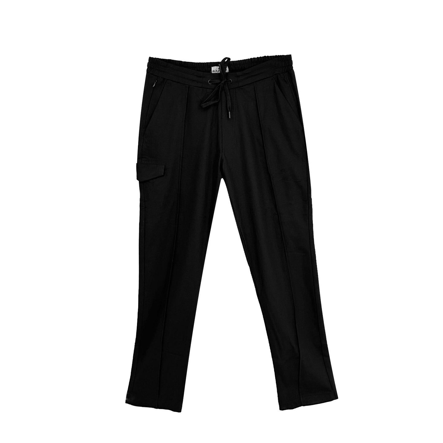 Black with Single Cargo Pocket Flex Tech Jogger Pant 3