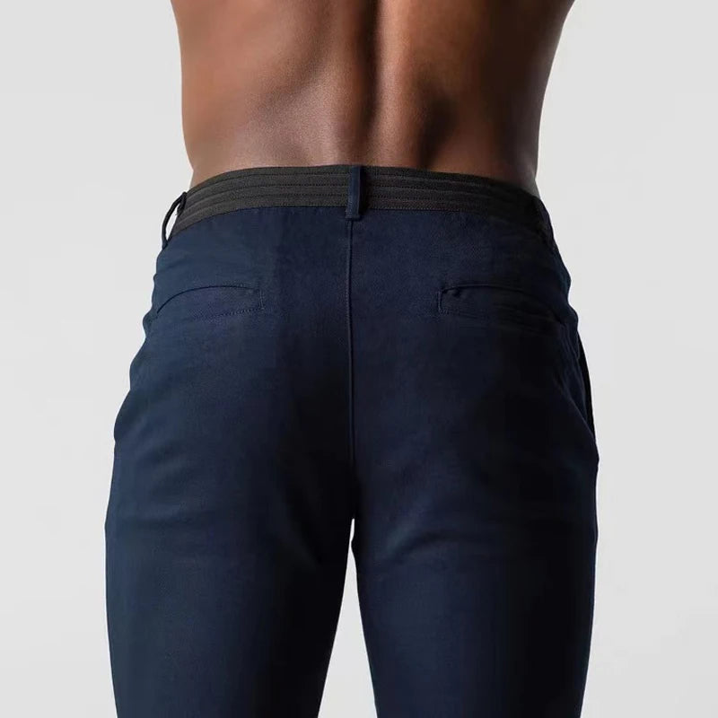 Chino Twill Pants with Tapered Leg and Belt Loops 5