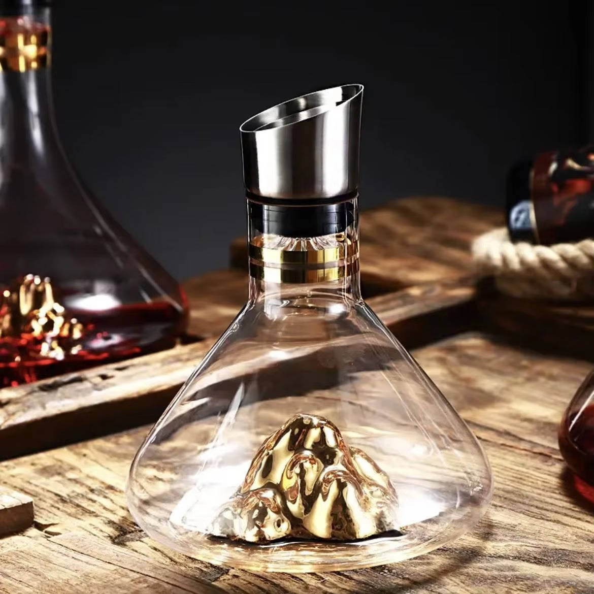 Crystal Glass Wine Decanter Aerator Carafe 8