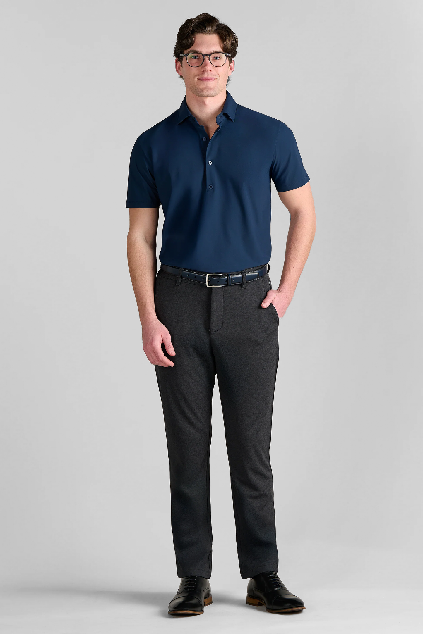 Ethan | Stylish Performance Navy Polo Shirt for Men 3