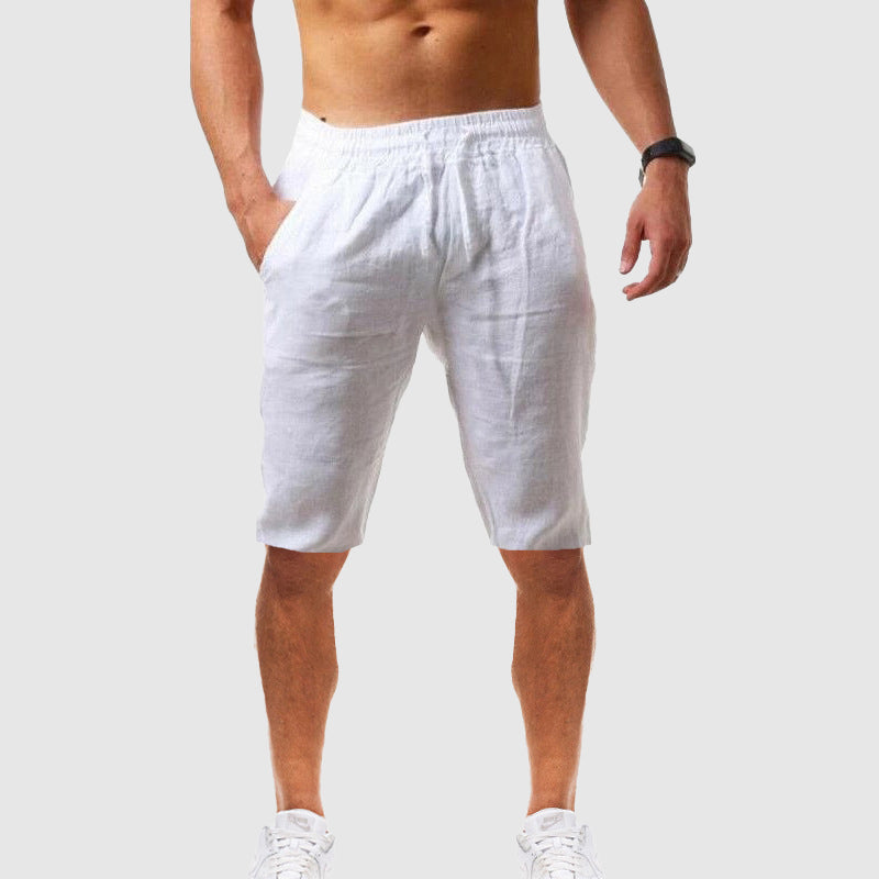 Fiorenzo | Relaxed Fit Linen Drawstring Shorts 3