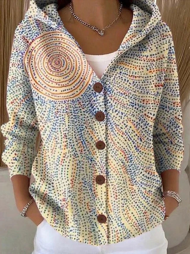 Jenna | Elegant Button Hooded Sweater 5