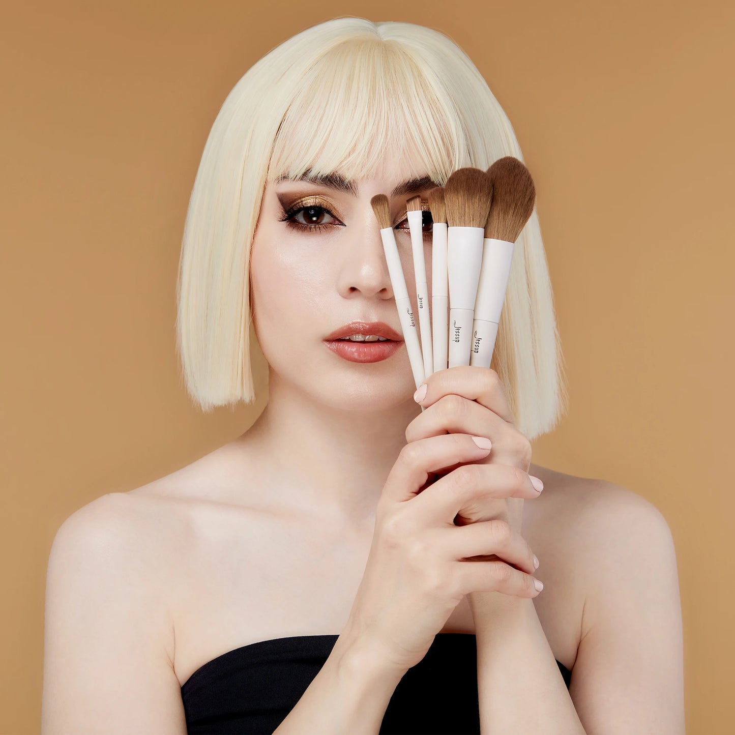 Jessup Makeup Brushes 14pc Makeup Brush set Synthetic Foundation Brush Powder Contour Eyeshadow Liner Blending Highlight T329 5