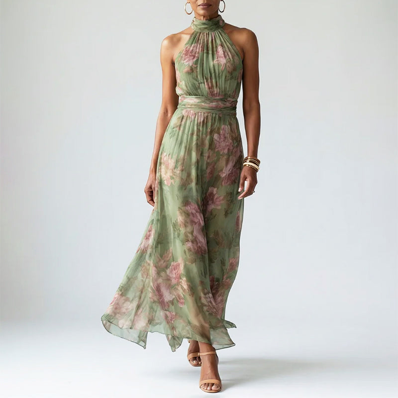 Nadya | Floral Halter Maxi Dress 3