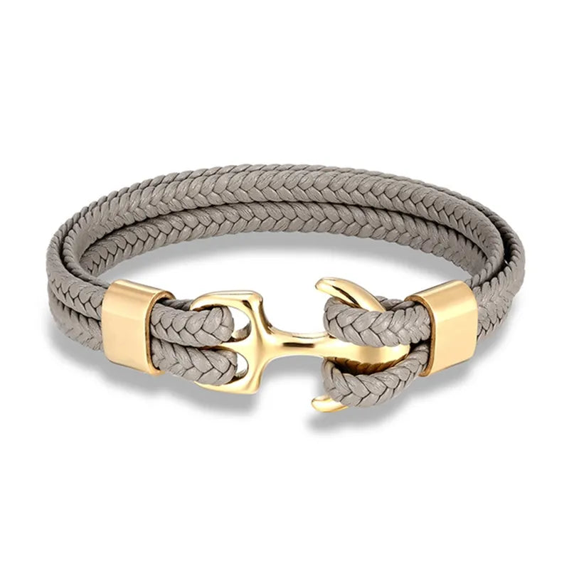 Nautical Anchor Leather Bracelet | Stylish Men's Jewellery 11