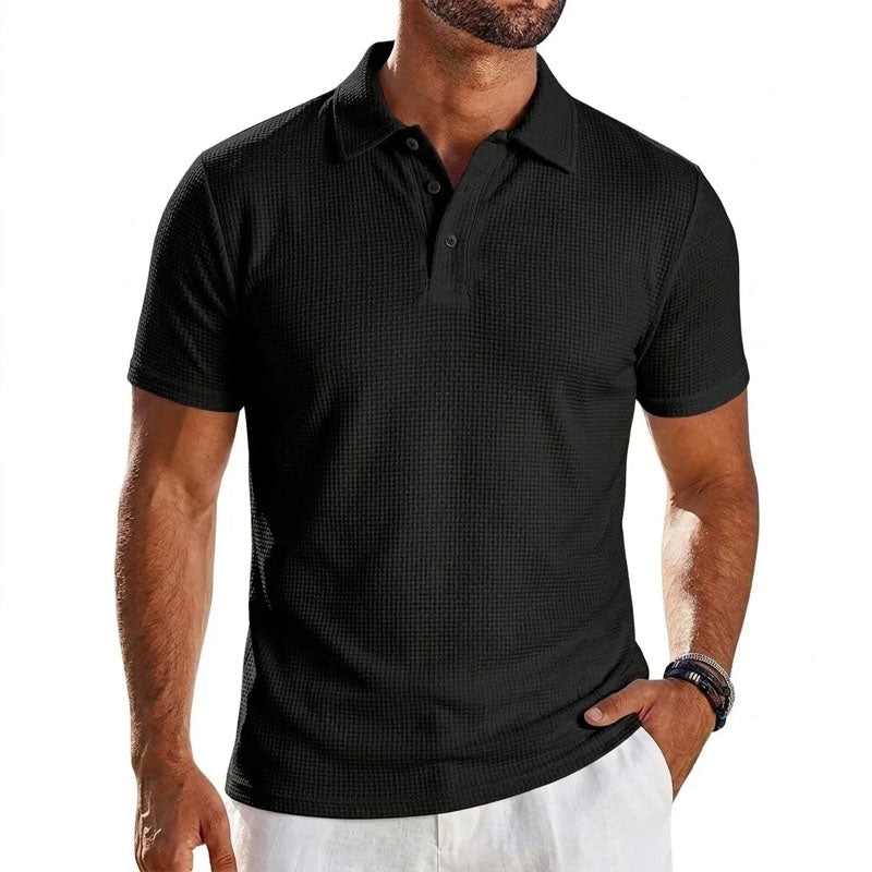 Noah | Waffle Texture Short Sleeve Polo 4