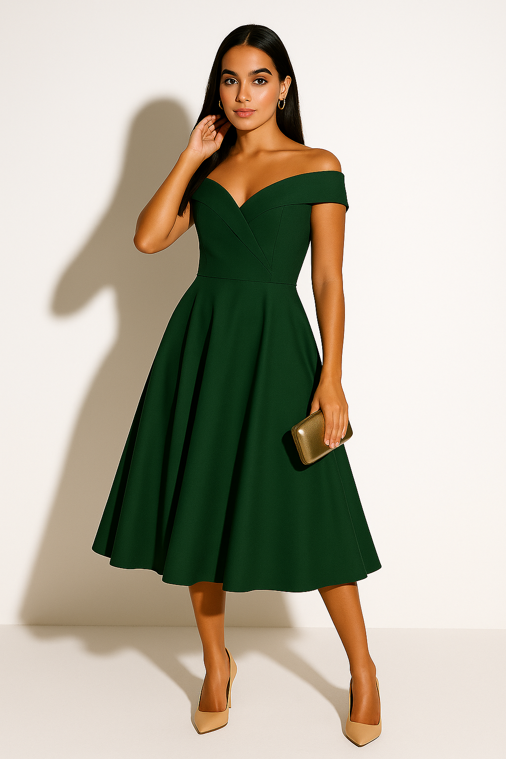 Women’s Off-Shoulder Midi Dress 6