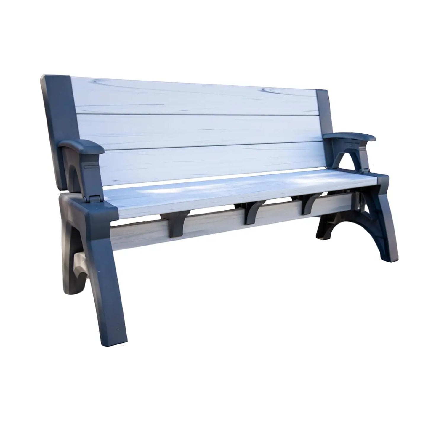 2-in-1 Convertible Bench Table Weather-Resistant Patio Furniture Yard Deck Garden Durable Easy Assembly 1pc, Custom