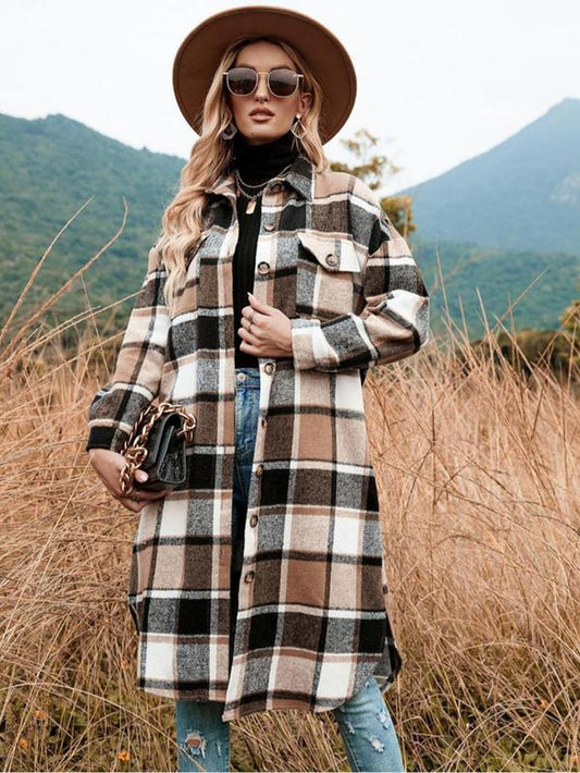 Emily | Stylish Warm Plaid Coat 1