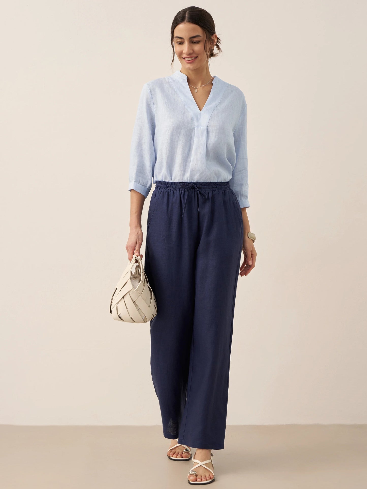 100% Linen Classic Pants LYON 5