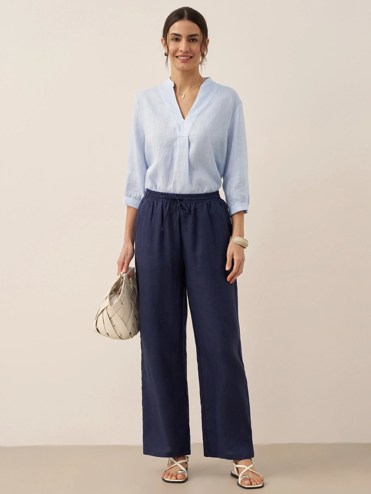 100% Linen Classic Pants LYON 6