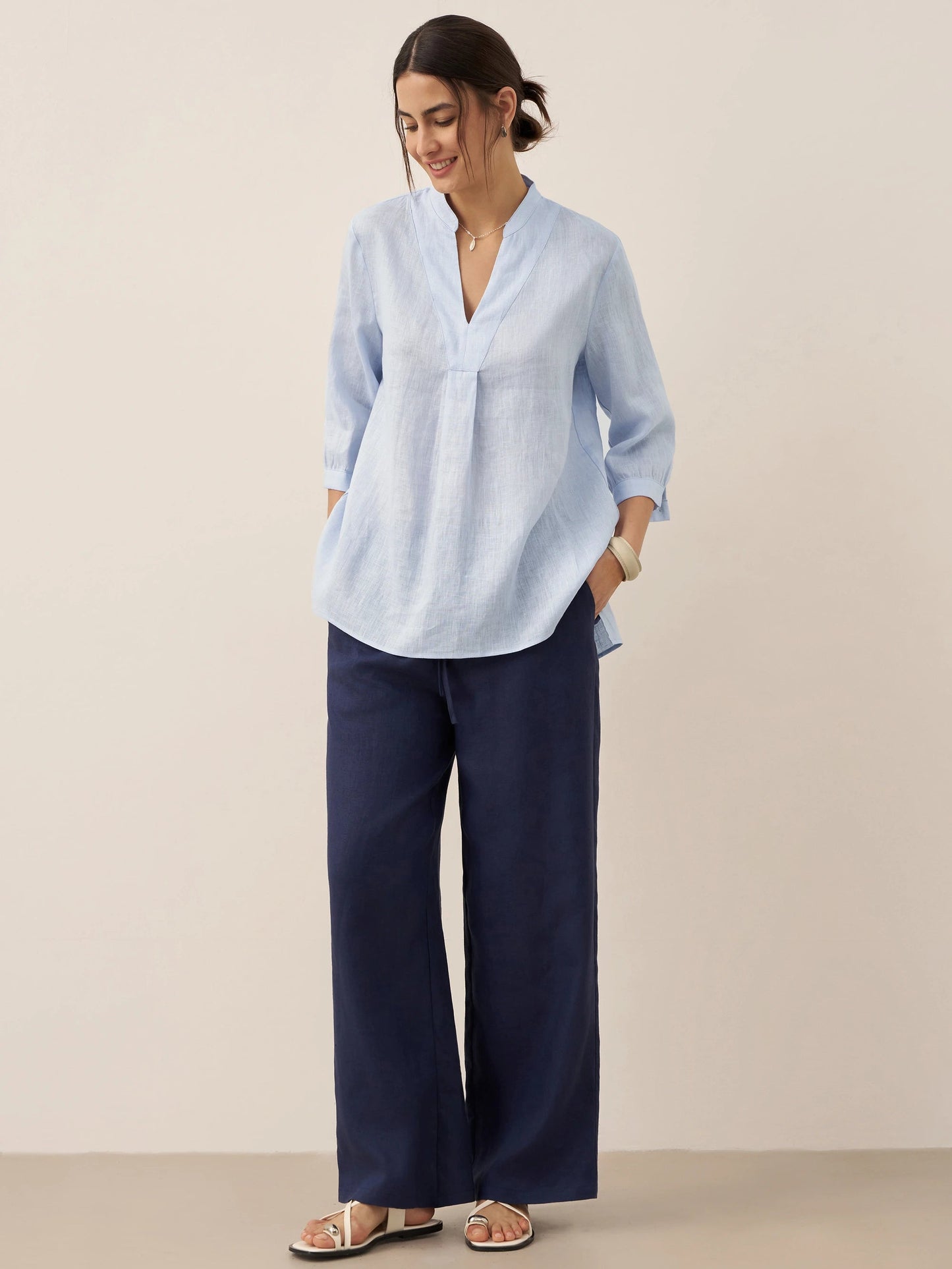 100% Linen Classic Pants LYON 8