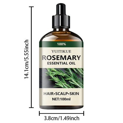 100% pure rosemary essential oil, suitable for hair, scalp, and skin, natural aromatherapy oil, nourishing and revitalizing. 5