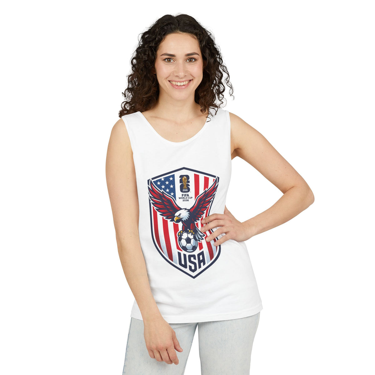 USA Soccer Eagle Tank Top – Patriotic American Soccer Fan Jersey