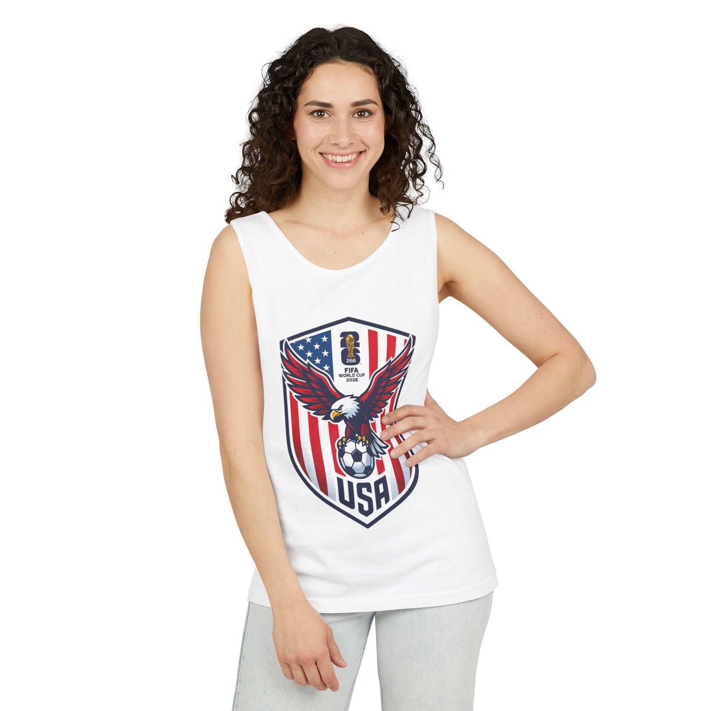 USA Soccer Eagle Tank Top – Patriotic American Soccer Fan Jersey