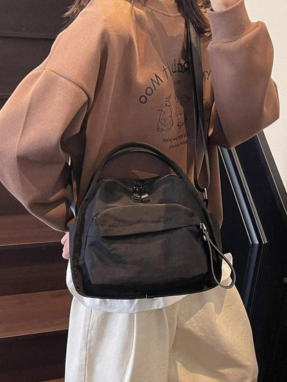 Women'S Elegant Solid Color Shoulder Bag, Fashionable Zipper Crossbody Bag for Daily Use, 2025 Fall & Winter Versatile High-Quality Daily Commuting Bag, Casual Shoulder Bag