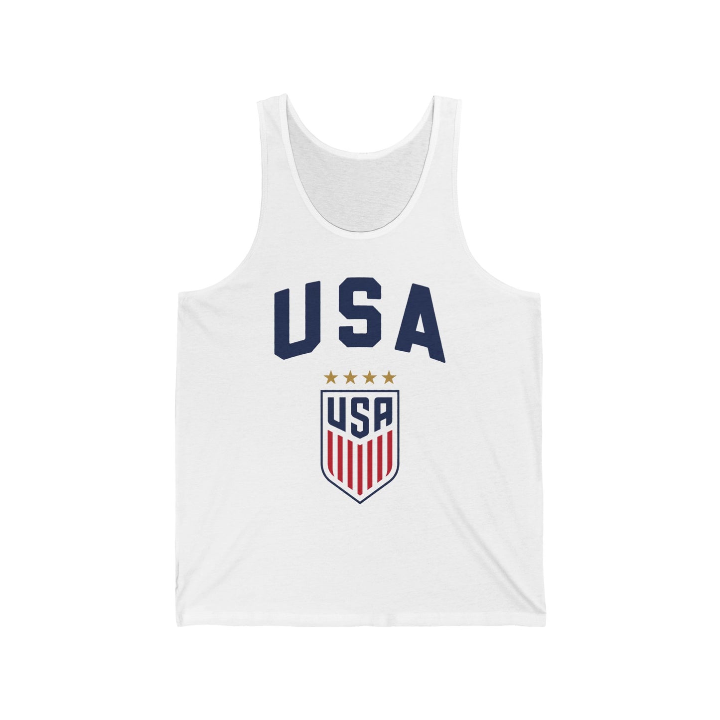 USA Crest Tank Top — Patriotic American Soccer Jersey Graphic