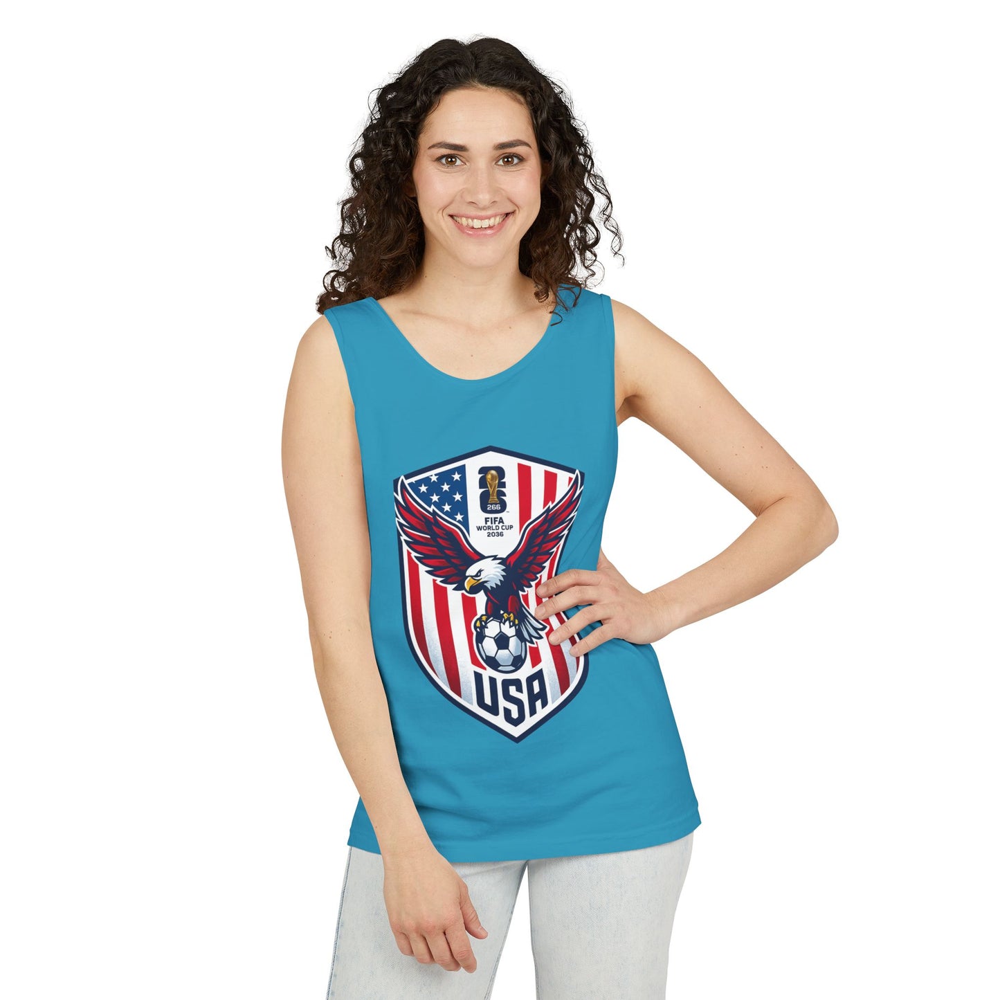 USA Soccer Eagle Tank Top – Patriotic American Soccer Fan Jersey