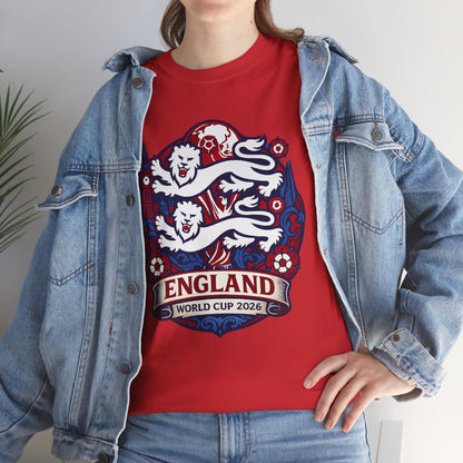 England World Cup 2020 Soccer T-Shirt — Three Lions Football Tee