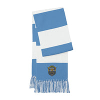 Embroidered Striped Spectator Scarf – Team Colors Fan Scarf with Crest