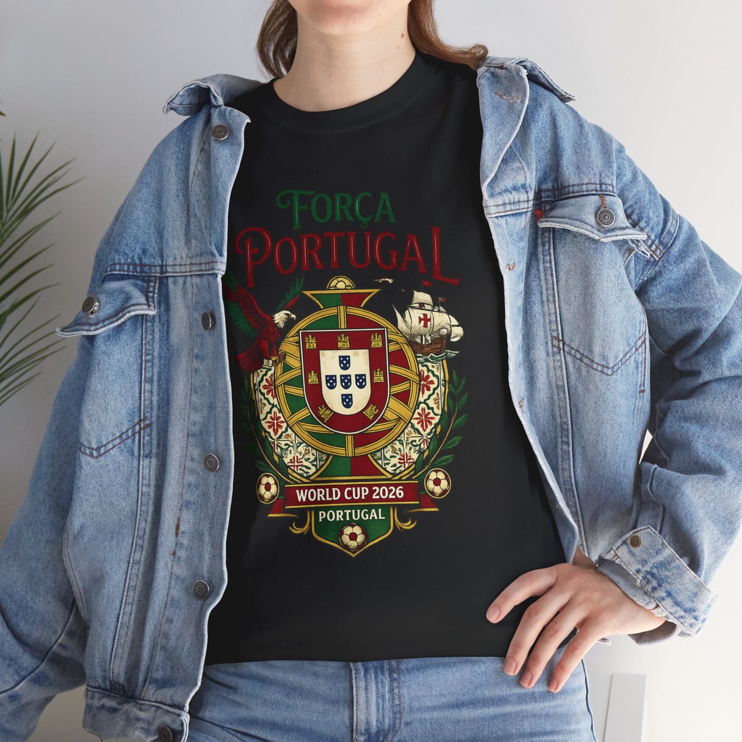Portugal Força T‑Shirt – World Cup 2026 Crest Tee