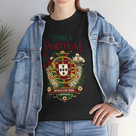 Portugal Força T‑Shirt – World Cup 2026 Crest Tee