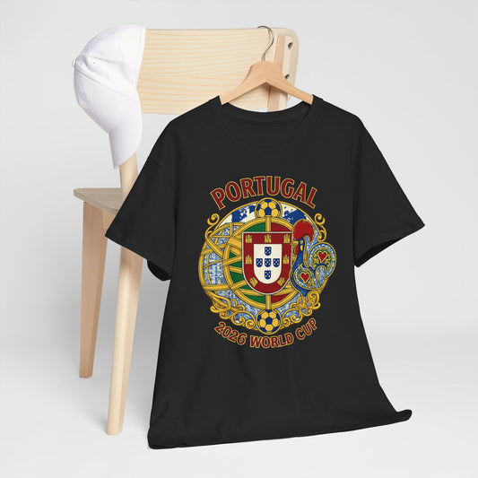 Portugal 2026 World Cup T-Shirt — Vintage Crest Soccer Tee