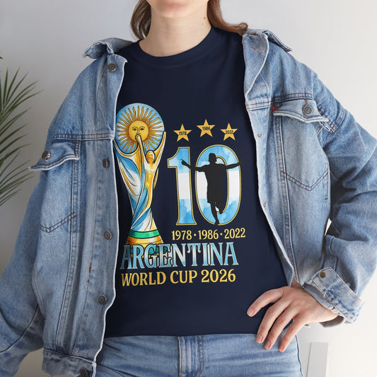 Argentina World Cup 2026 T‑Shirt — 10 Years Tribute Design