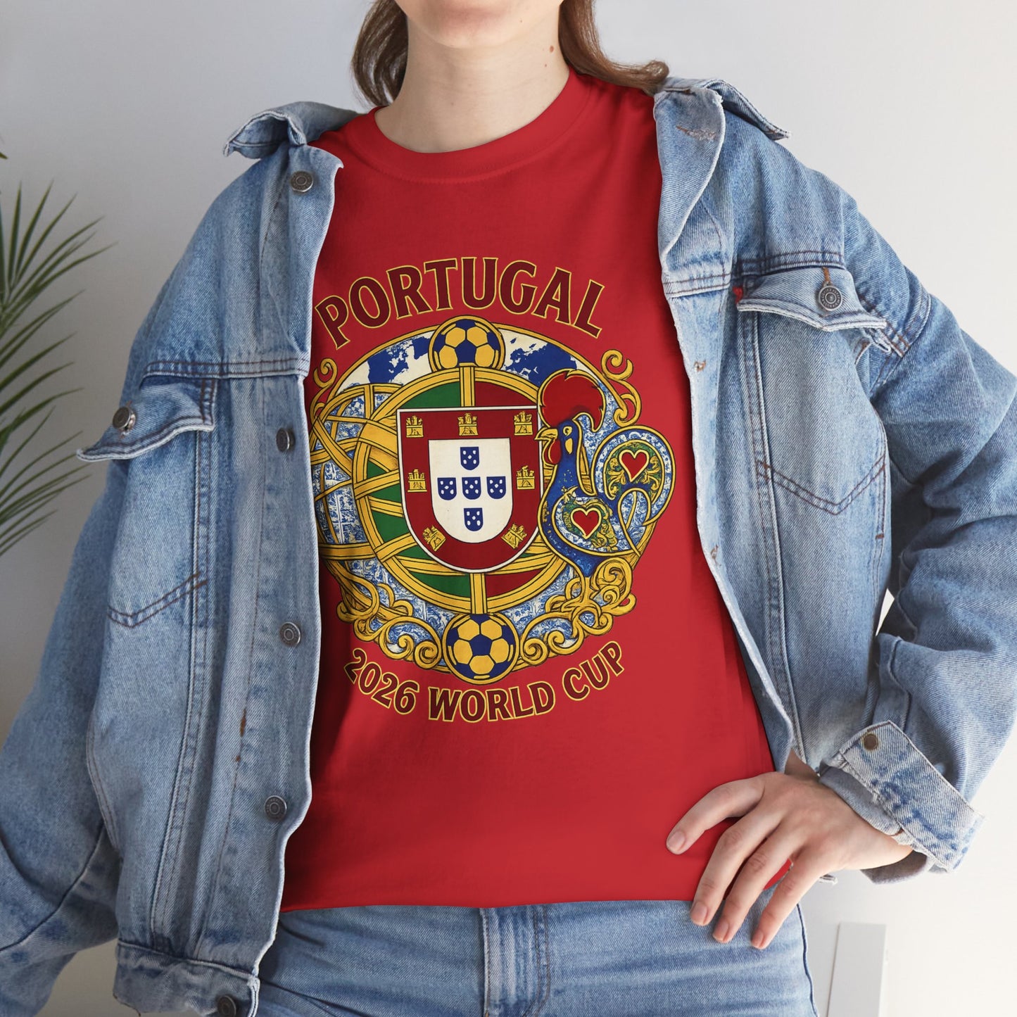 Portugal 2026 World Cup T-Shirt — Vintage Crest Soccer Tee