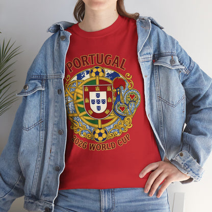 Portugal 2026 World Cup T-Shirt — Vintage Crest Soccer Tee