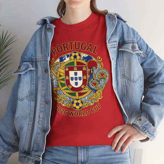 Portugal 2026 World Cup T-Shirt — Vintage Crest Soccer Tee