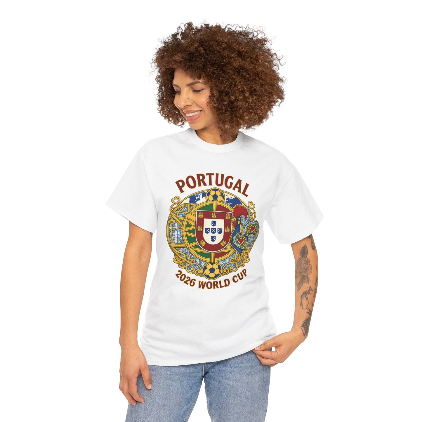 Portugal 2026 World Cup T-Shirt — Vintage Crest Soccer Tee