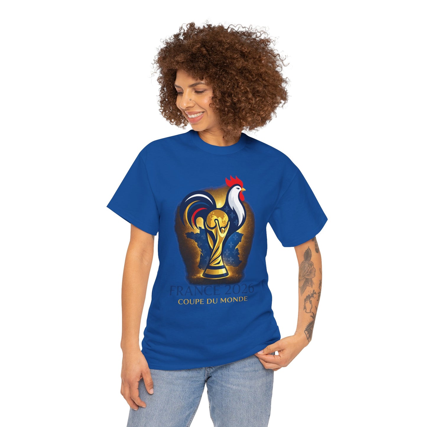 France 2026 World Cup T-Shirt – Rooster & Trophy Soccer Tee