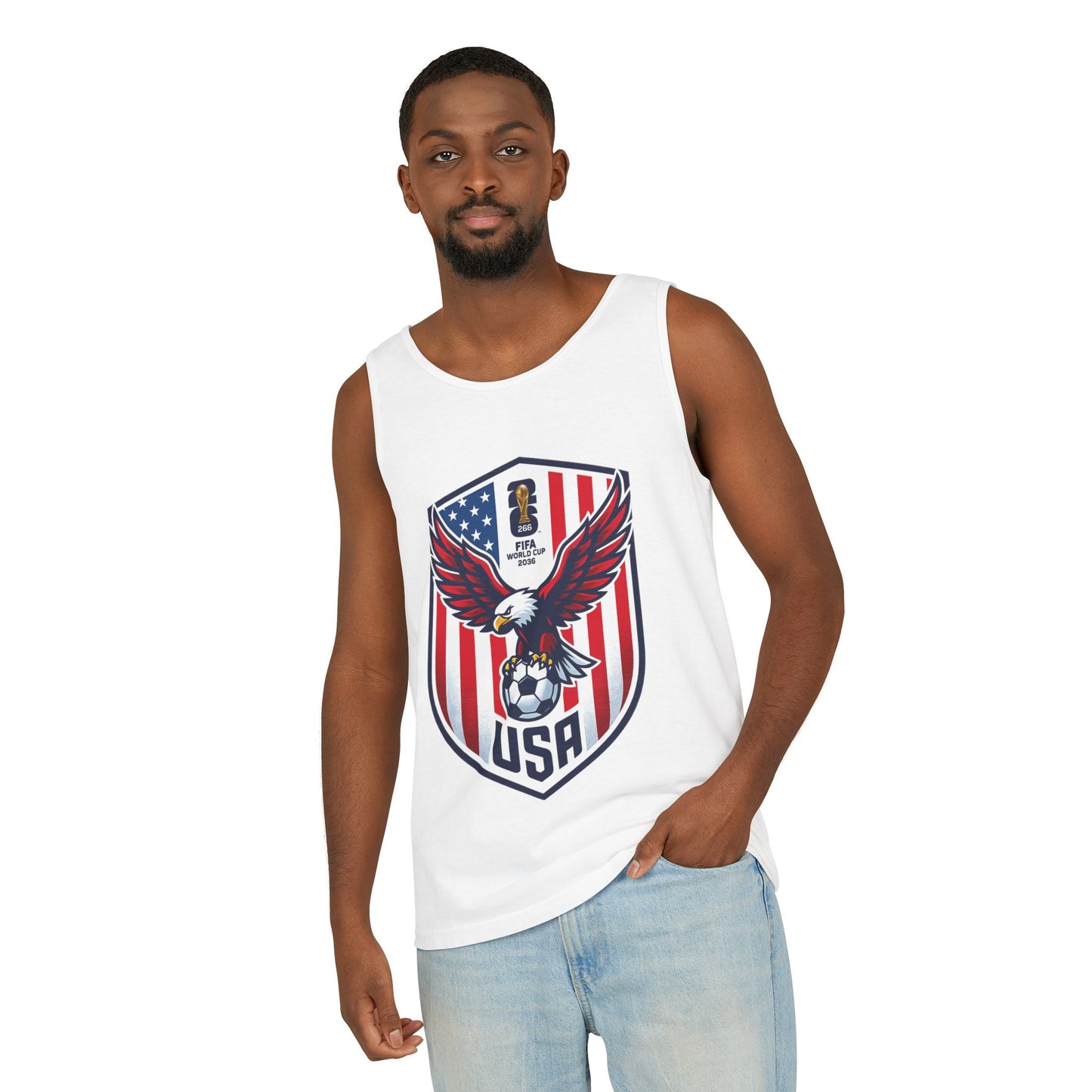USA Soccer Eagle Tank Top – Patriotic American Soccer Fan Jersey