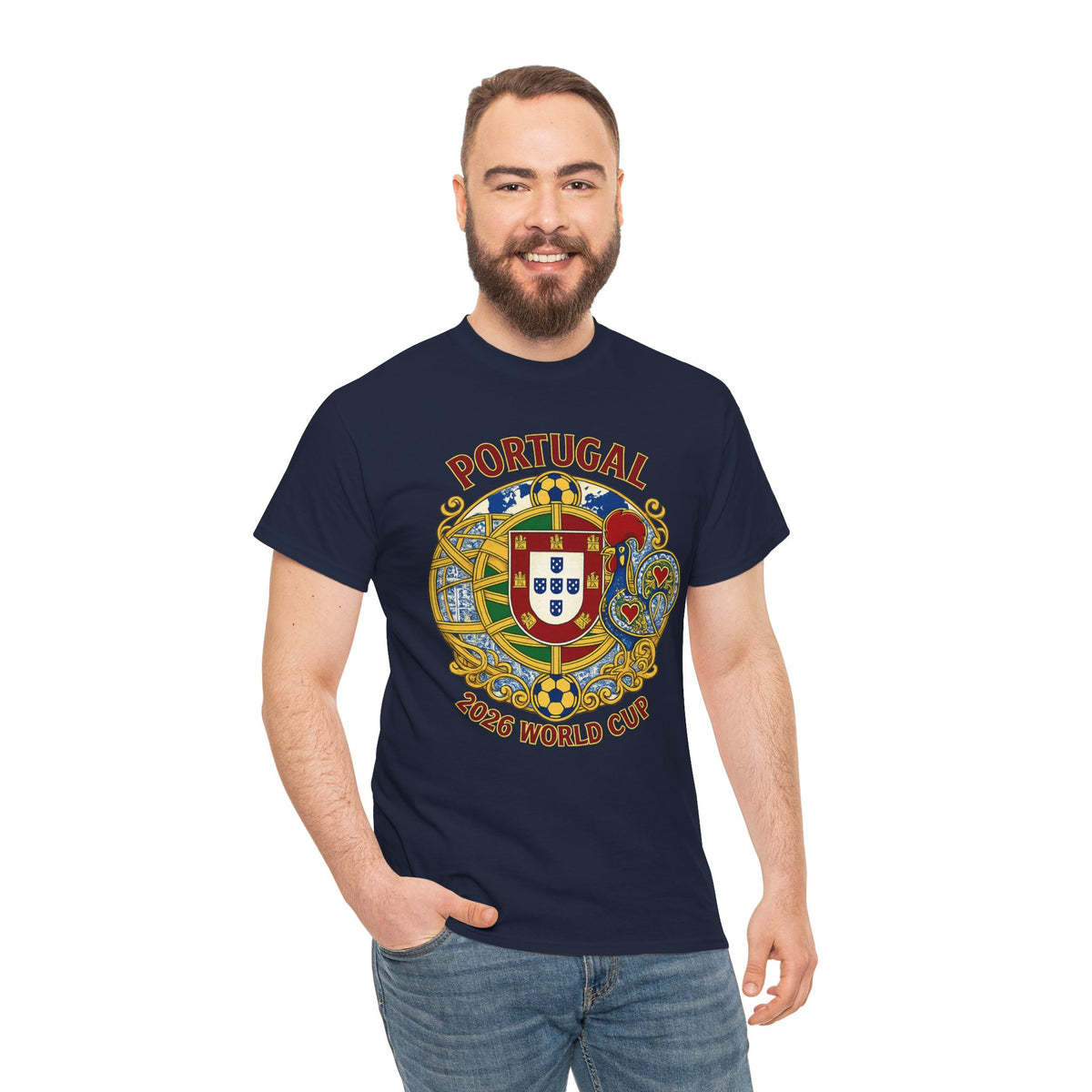 Portugal 2026 World Cup T-Shirt — Vintage Crest Soccer Tee