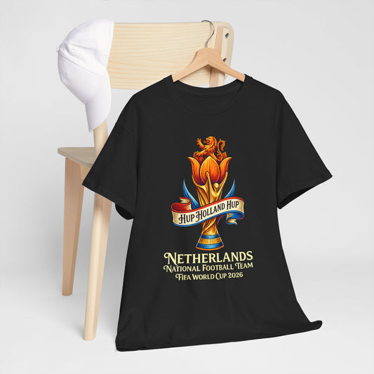 Netherlands Football Tee — "Hup Holland Hup" Tulip Soccer Supporter Shirt