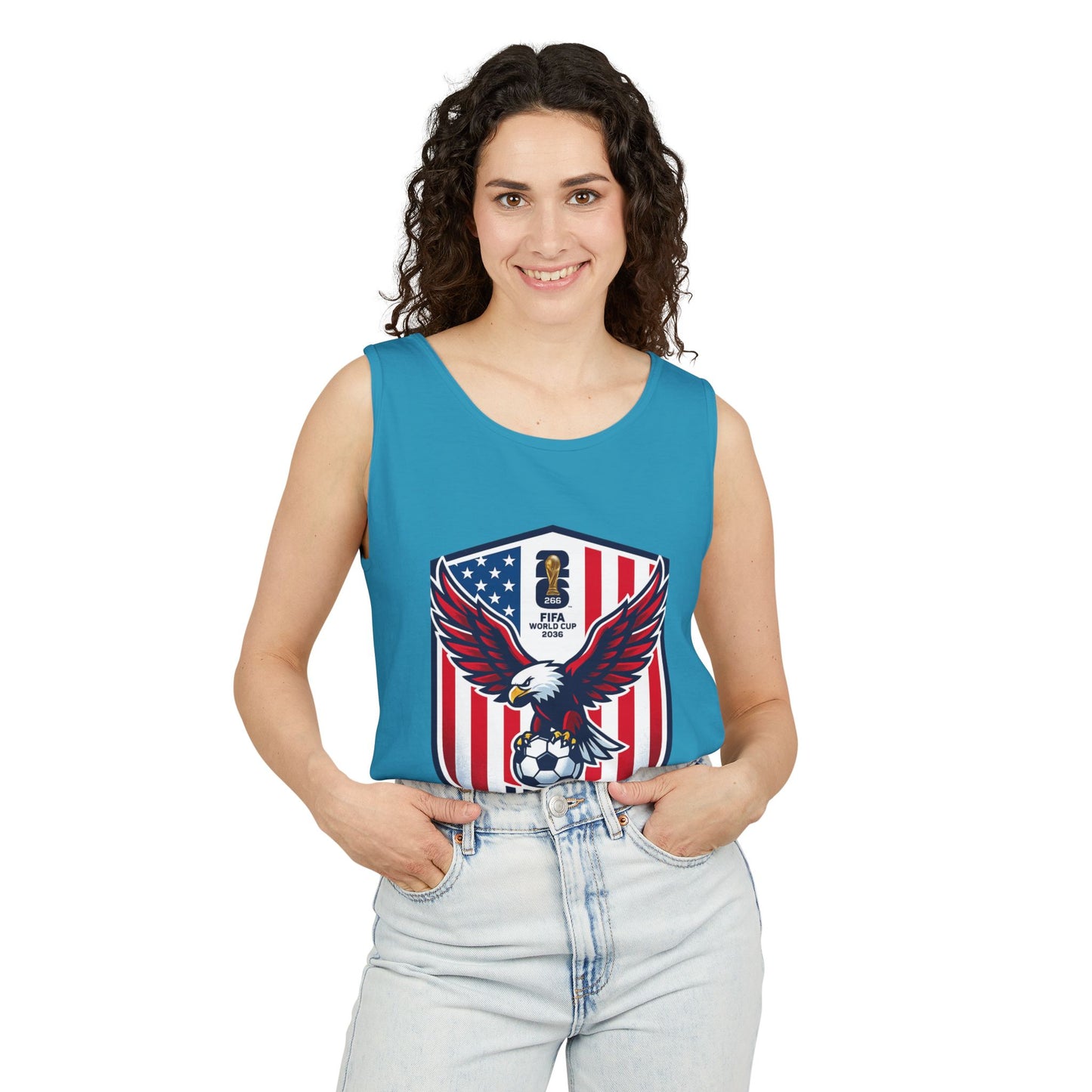 USA Soccer Eagle Tank Top – Patriotic American Soccer Fan Jersey