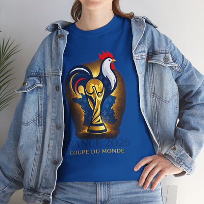 France 2026 World Cup T-Shirt – Rooster & Trophy Soccer Tee