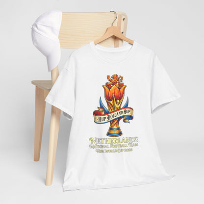 Netherlands Football Tee — "Hup Holland Hup" Tulip Soccer Supporter Shirt