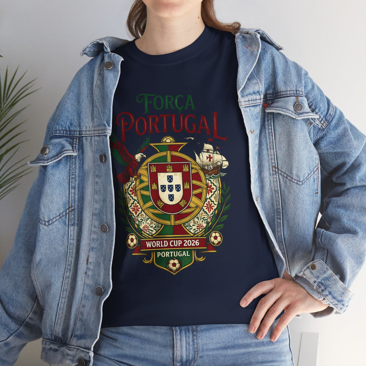 Portugal Força T‑Shirt – World Cup 2026 Crest Tee