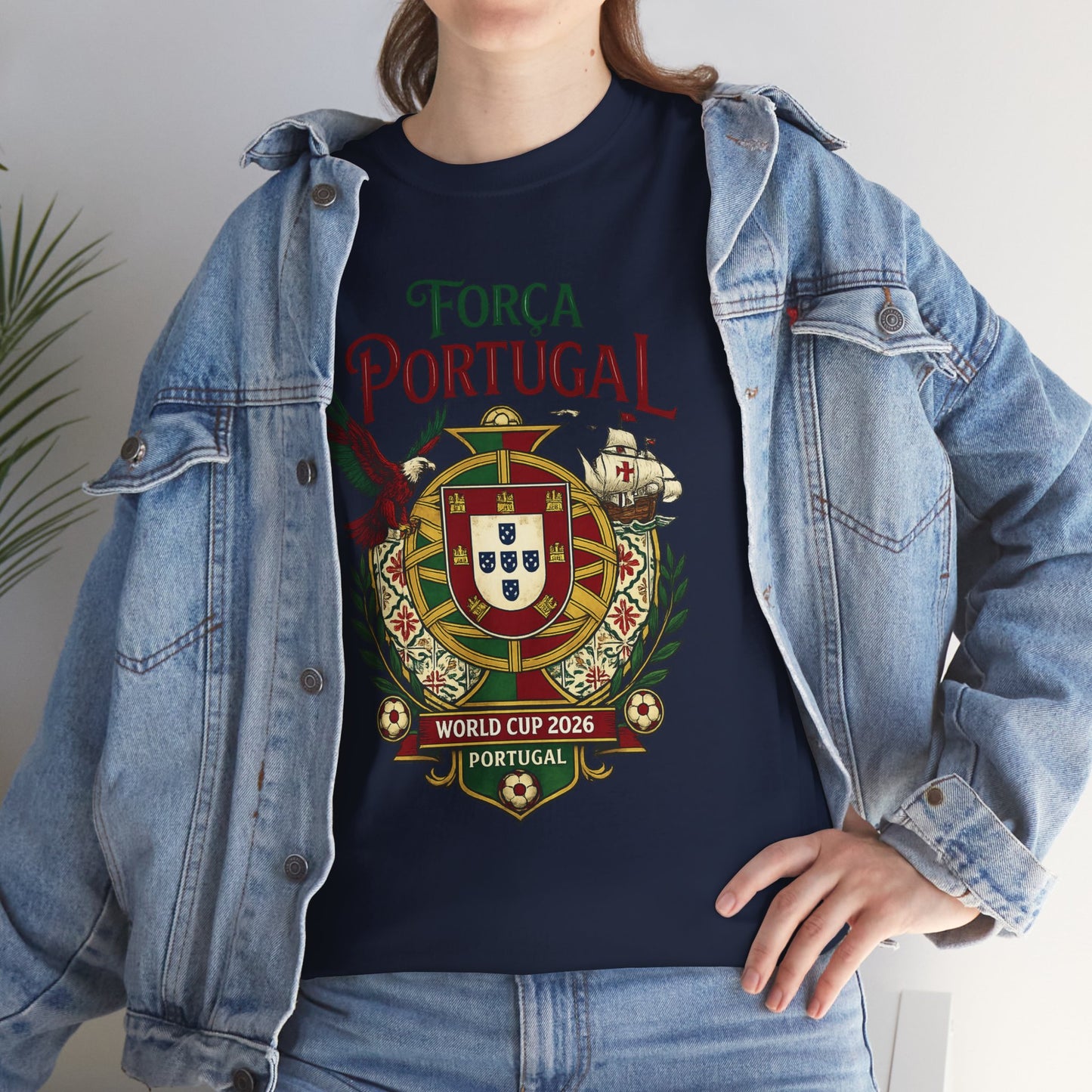 Portugal Força T‑Shirt – World Cup 2026 Crest Tee
