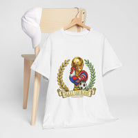 France Soccer Fan T‑Shirt — 'Allez Les Bleus' Rooster & World Cup Crest