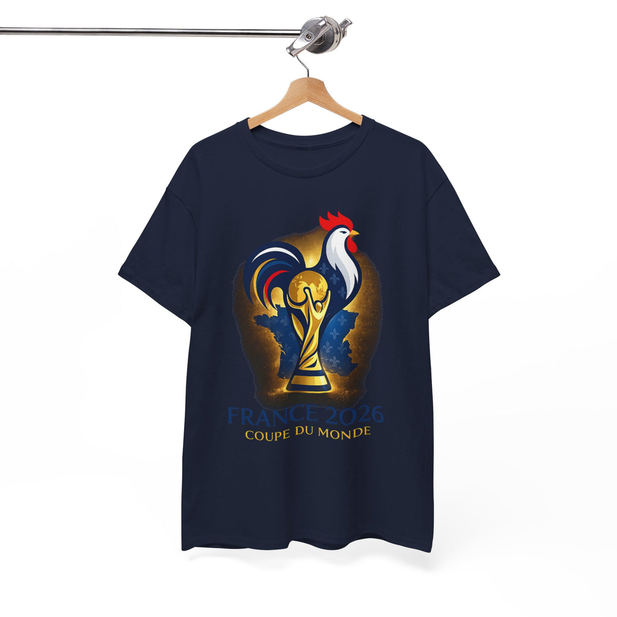 France 2026 World Cup T-Shirt – Rooster & Trophy Soccer Tee