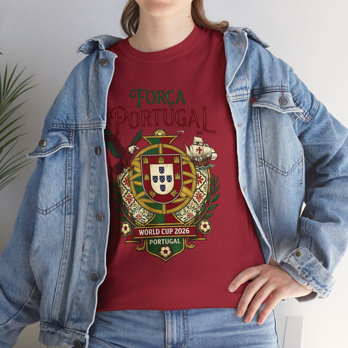 Portugal Força T‑Shirt – World Cup 2026 Crest Tee