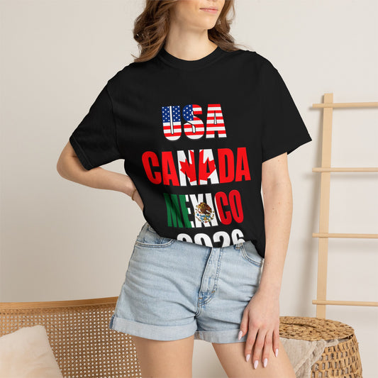 USA Canada Mexico 2026 T-Shirt — North America Soccer Tournament Fan Tee