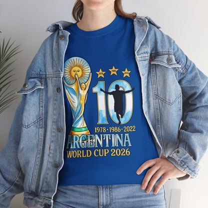 Argentina World Cup 2026 T‑Shirt — 10 Years Tribute Design