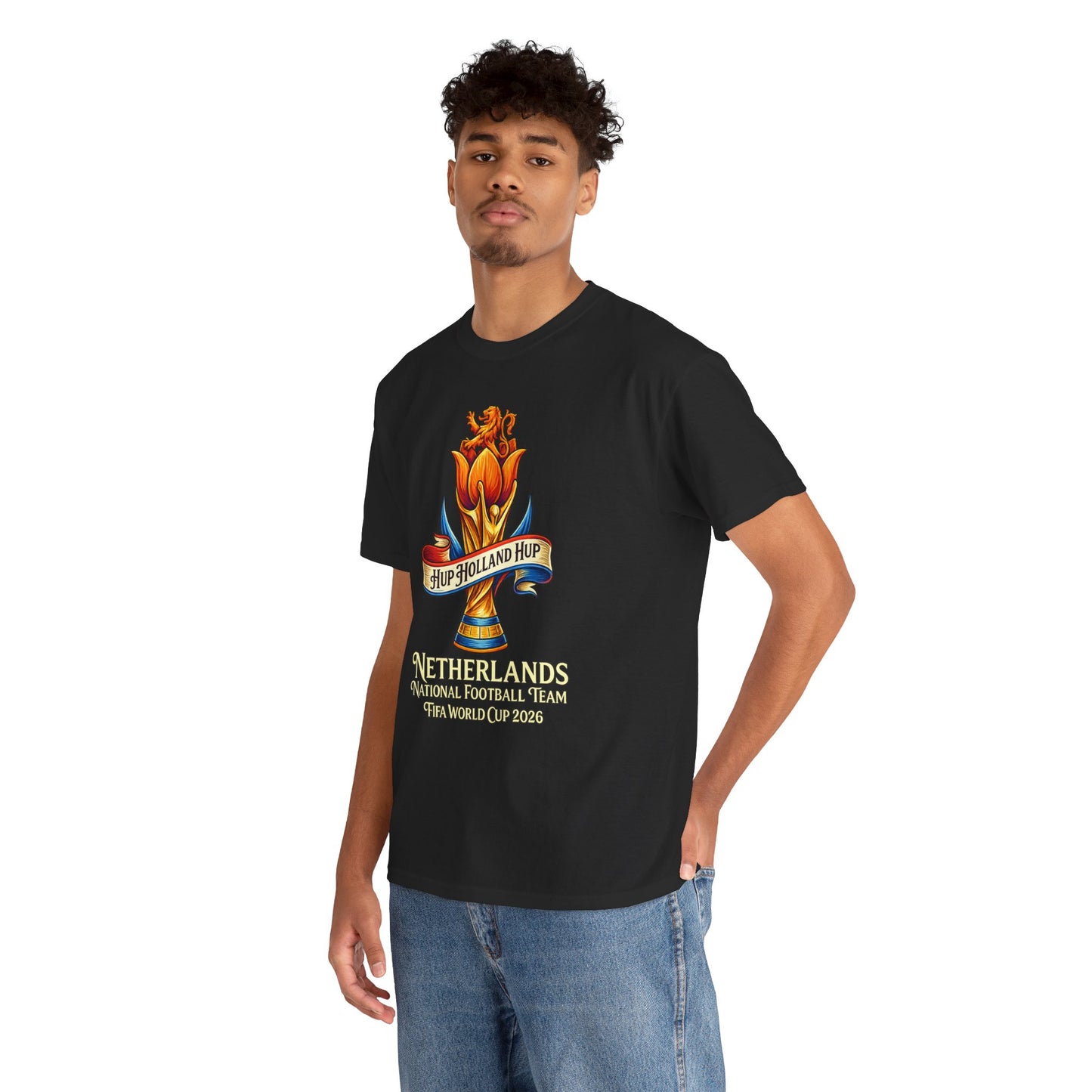 Netherlands Football Tee — "Hup Holland Hup" Tulip Soccer Supporter Shirt