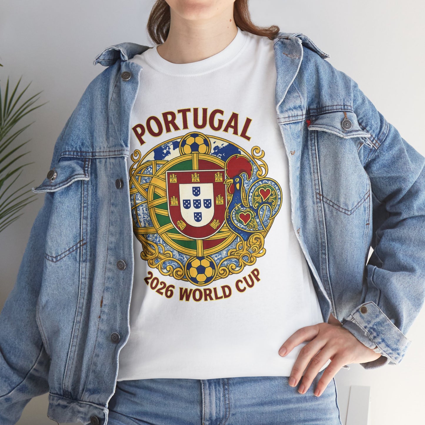 Portugal 2026 World Cup T-Shirt — Vintage Crest Soccer Tee